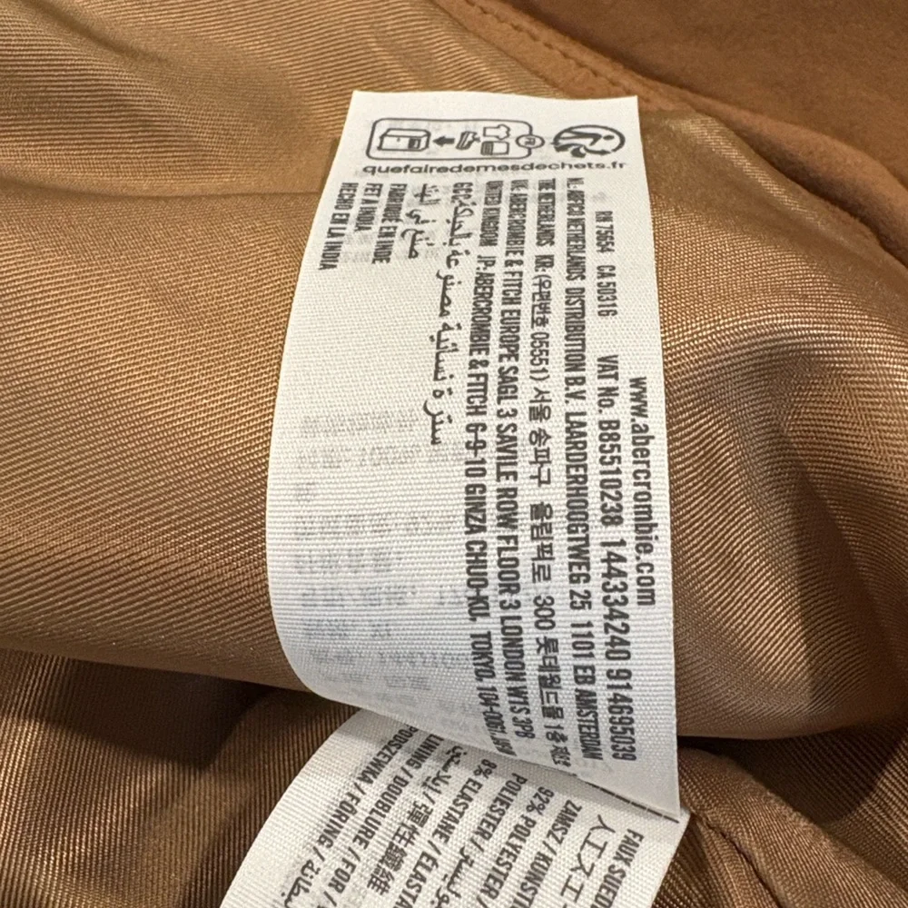 Abercrombie & Fitch Tan Short Jacket Ladies XL - Picture 9 of 10